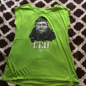 XL Lime green Duck Dynasty graphic tunic